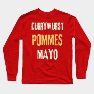 German Currywurst red Long Sleeve T-Shirt